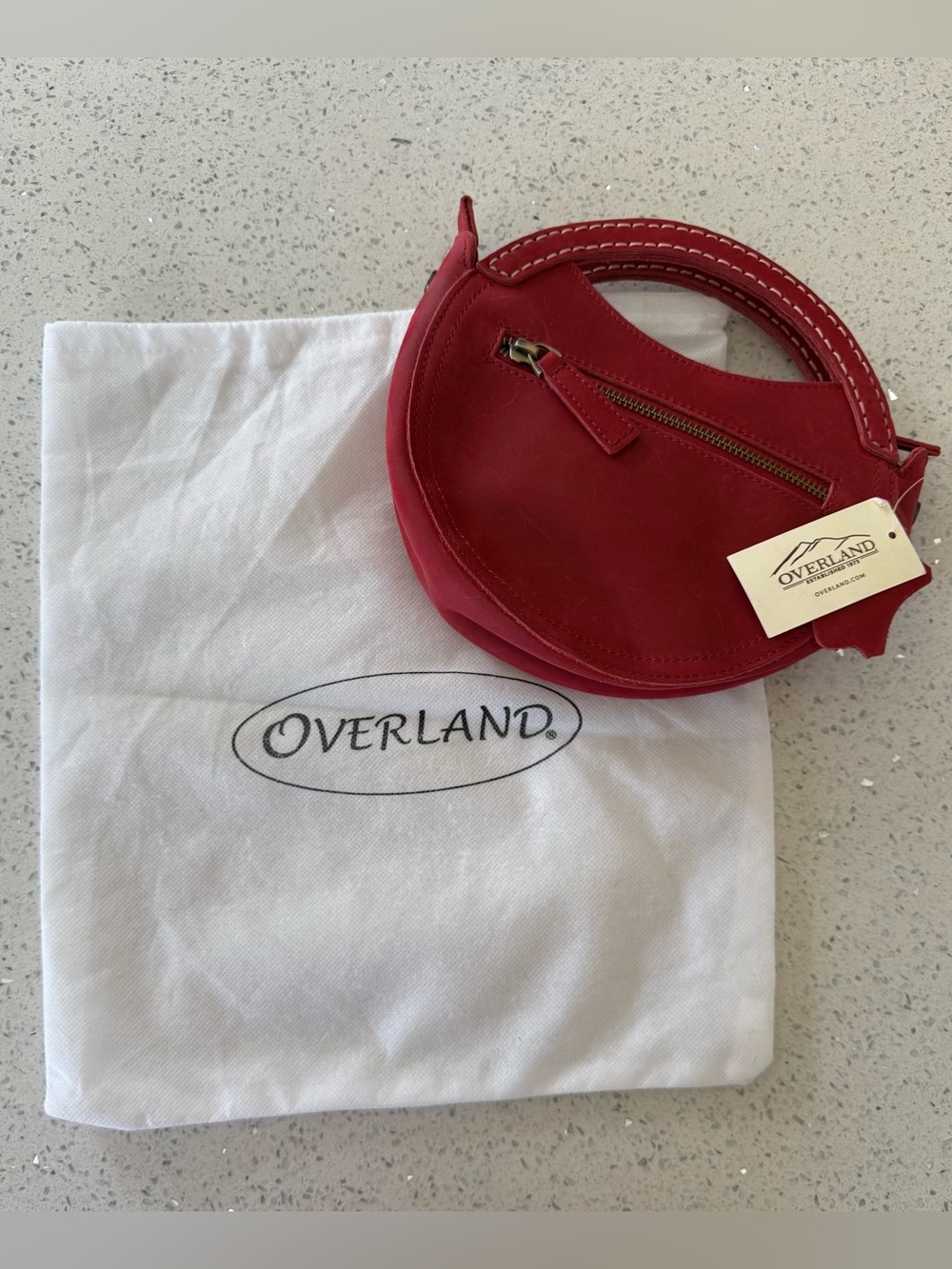Overland Red Leather Handbag